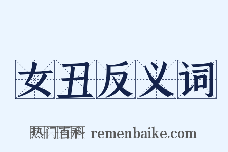 女丑反义词是什么意思的图片